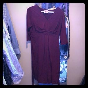 My favorite maroon red maternity dress
